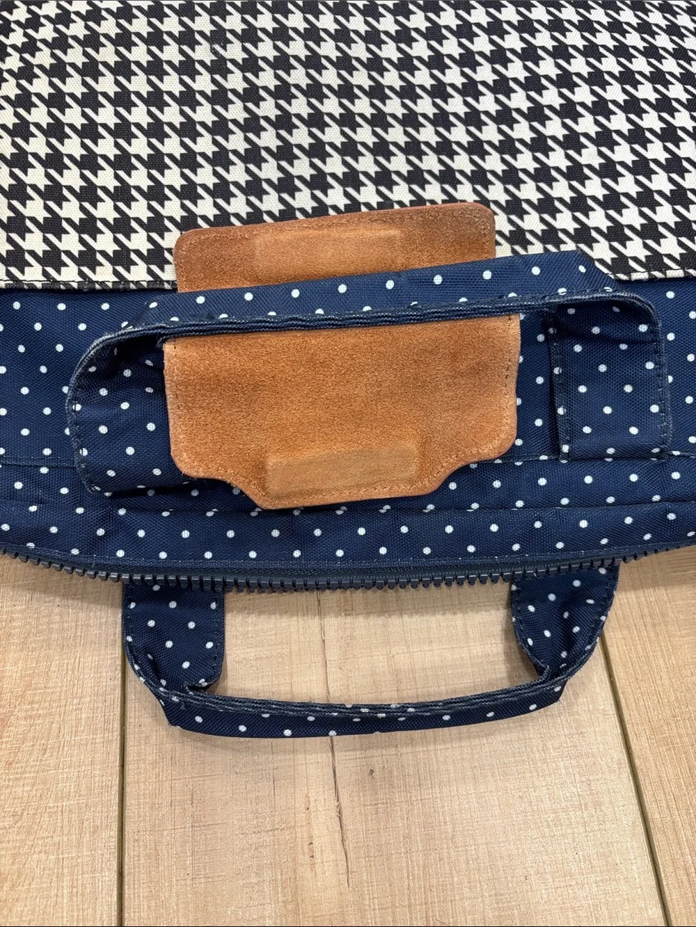 Herschel Supply Company Navy & Black Houndstooth Laptop Messenger Bag